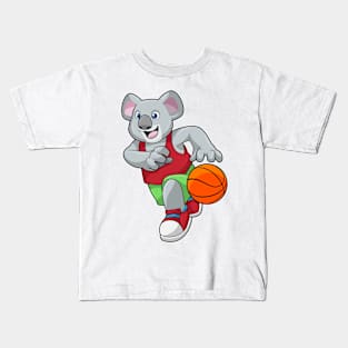 Koala at Basketball Sports Kids T-Shirt